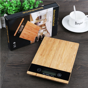 Balance de cuisine numérique en bambou de 5kg alimentée par batterie balance de pesée électronique en bois pour l'alimentation et la cuisine - Product Image 6