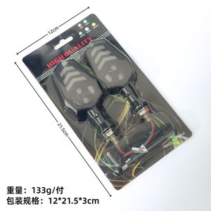 Luz de señal de giro para motocicleta con diseño de calavera, 12V, LED universal, material ABS, para actualización y reequipamiento - Product Image 1