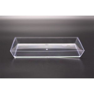 Assiettes rectangulaires en plastique grand format, 50 pièces/paquet, plateaux jetables longs, assiettes à fruits robustes pour la restauration - Product Image 1