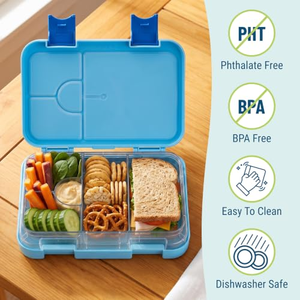 Boîte à lunch bento sans BPA, biodégradable, à compartiments multiples, étanche, compatible micro-ondes - Product Image 4