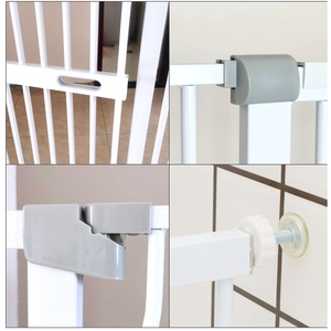 Cancelletto Extra Alto a Pressione Bianco <span class=keywords><strong>per</strong></span> <span class=keywords><strong>Cani</strong></span> di <span class=keywords><strong>Taglia</strong></span> Grande con Estensione <span class=keywords><strong>per</strong></span> Porte, Cucina e Soggiorno - Product Image 4