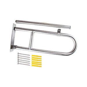 Barre d'appui de salle de bain pliable en acier inoxydable Ye Zhiting, 60cm, 70cm, 75cm, 80cm, antidérapante, à fixation au sol, pour la sécurité des personnes âgées - Product Image 3