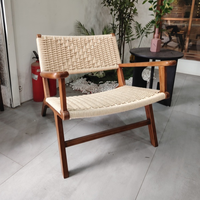 Chaise de salon d'extérieur en bois massif, premium, imperméable, ergonomique, pour hôtel et villa, écologique et saine
