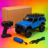 Voiture RC rapide 4x4 Drift SUV 2,4 GHz Télécommandée LED Bleue Direction Proportionnelle ABS+Métal 1:16 Jouet Tout-Terrain