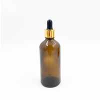 Bouteilles compte-gouttes rondes en verre dépoli noir et transparent ALKA pour huiles essentielles, usage sérum de soin de la peau, modèle 1688-GD-8, origine CN/GUA