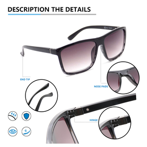 Kính mát thời trang Kính mát đọc sách cho nhà sản xuất đọc sách quá khổ vuông perscription đọc Kính mát cho nam giới phụ nữ - Product Image 5