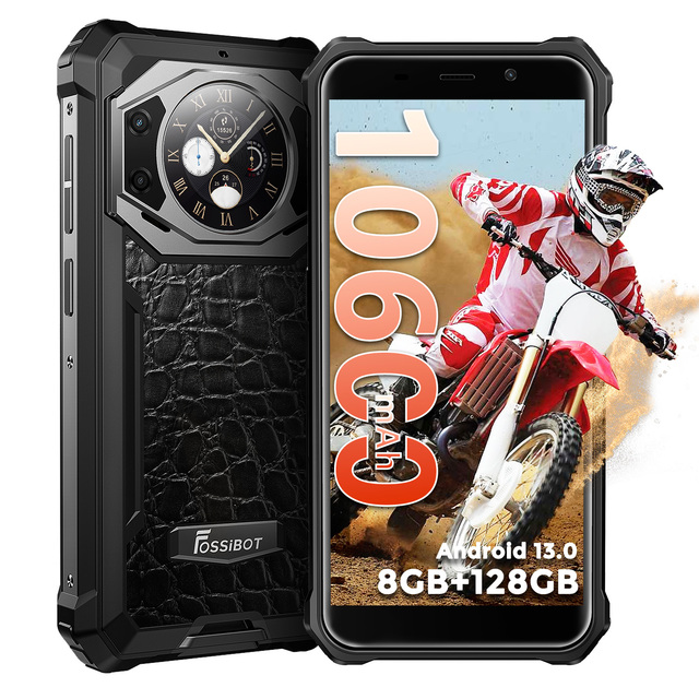 Fossibot F101Pro Unlocked Ip68 Waterproof Rugged Android Smartphone With Second Screenr Nfc Android Mobile Phone for Outdoor