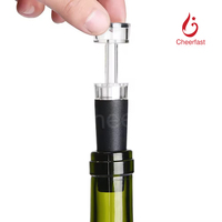 Scellant en plastique élégant pour bouteille de vin Bouchon en silicone et en plastique Bouchon de vin réutilisable étanche Pompe à air Bouchon de vin
