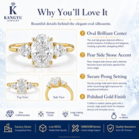 Laboratuvarda Yetiştirilmiş Elmas 14K/18K Oval Kesim Beyaz DEF Renk Kadın Nişan Yüzüğü IGI Sertifikalı Dolgulu VVS/VS Kalite