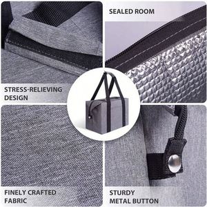 Custom Logo Large Capacity Zippered Insulated Cooler <b>Tote</b> <b>Bag</b> with Front Pocket for Corporate Events - Product Image 5