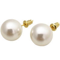Boucles d'oreilles clous géométriques en argent sterling S925 avec perles Shijia, style vintage français, lueur radieuse parfaite, ambiance haut de gamme