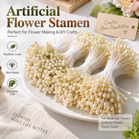 Pistils de fleurs pastel perlés pour la décoration de mariage, les bouquets faits main, les créations florales et les projets DIY