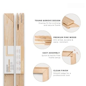 โครงไม้สำหรับงานเพชรปัก DIY, แถบไม้แข็งแรงสำหรับยึดผ้าใบ DIY, แถบไม้ยึดผ้าใบสำหรับติดผนัง - Product Image 5