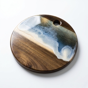 Tabla de cortar de madera de acacia de Vietnam para cocina, tabla de charcutería y queso de madera, bloque de corte de madera con asas integradas - Product Image 1