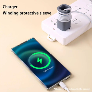 Protector de Cargador de Silicona 2 en 1 al por Mayor para 18W/20W, Funda Portátil Anti-Rotura con Almacenamiento de Cable Conveniente - Product Image 4