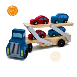 유아용 나무 장난감 미니 트럭 나무 장난감 소년 캐리어 트럭 장난감