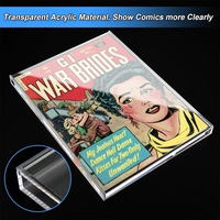 Vitrine pliable transparente en acrylique pour bandes dessinées, avec cadre amovible, pour objets de collection de l'ère argentée