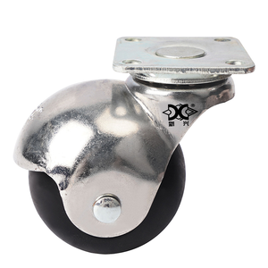 Hot sale 1 inch rubber casters swivel wheel black heavy duty caster ball caster wheels