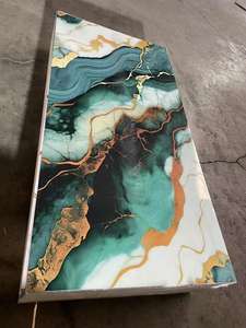 内装用 高光沢 UVコーティング フレキシブル PVC プラスチック製 大理石シート ウォールパネル - Product Image 5