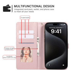 Custodia Magnetica Personalizzata in PU per <span class=keywords><strong>iPhone</strong></span> 6 <span class=keywords><strong>6s</strong></span> 7 8 <span class=keywords><strong>Plus</strong></span>, <span class=keywords><strong>Cover</strong></span> in Pelle con Portafoglio - Product Image 3