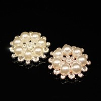Nouveau bricolage cheveux accessoires perle flocon de neige arc fleur plaque strass boucle alliage bijoux matériaux pour mode pendentifs breloques