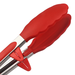 Pince alimentaire en silicone de 9 pouces, pince à barbecue, pince à steak, pince à pain et gâteau, pince à cornichons - Product Image 4