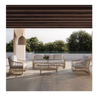 Offre Spéciale moderne Restaurant Patio rotin meubles de salon de jardin Table et chaises d'extérieur ensemble de canapé sectionnel