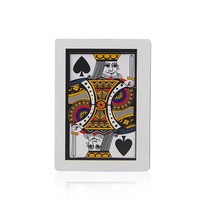 Carte Magique Classique Reine vers Roi pour Magicien, Accessoire de Magie de Rue avec Effet de Changement de Cœur, Matériel en Papier Facile à Utiliser (Petite Taille)