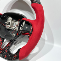 Rotes Geschmiedetes Carbon-Faser-Wildleder-Lenkrad mit LED-Beleuchtung Passend für Dodge Challenger Charger RT Durango SRT