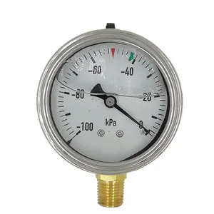 YN60 Edelstahl Milch pumpe Manometer kunden spezifisches Manometer Anti-Schock-Milch pumpe Unterdruck manometer