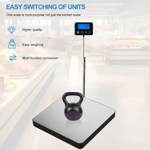 LCD 디스플레이 200kg 스테인레스 스틸 전자 휴대용 휴대용 공항 수하물 소포 무게 디지털 우편 배송 스케일 - Product Image 5