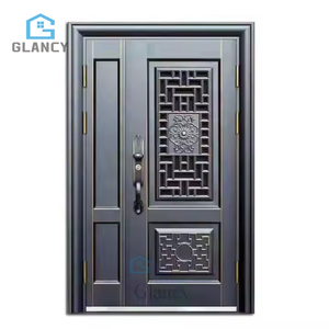 Portas de Entrada Frontais para Casa com Tela de Segurança de Aço Inoxidável Pequena e Média para Exterior (<span class=keywords><strong>Design</strong></span> Minimalista) - Product Image 4