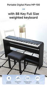 MP-100 OEM personnalisé 88 touches, 200 voix, rythme 100, 60 chansons Deomo, <span class=keywords><strong>piano</strong></span> électrique à 4 haut-parleurs avec support en bois - Product Image 5
