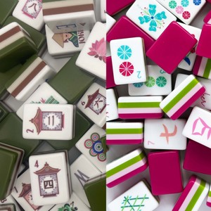 En stock NOUVEAU <span class=keywords><strong>Oh</strong></span> My Glitterville Mahjong Tiles, jeu de Mahjong de luxe à 4 couches, tuiles en acrylique gravées, 160 tuiles, jeu américain - Product Image 3