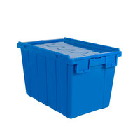 Petites caisses mobiles de 600*400*315mm boîtes de conteneur à couvercle attaché logistique emboîtable en plastique