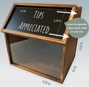 Boîte de donation personnalisable Pot à embout pour barman Boîte de vote à suggestion Boîte de verrouillage avec fente sur le dessus - Product Image 4