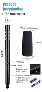 Smartphone ve kamera microfono mikrofonun Microfoni için kablosuz röportaj mikrofon el mikrofonu - Product Image 2