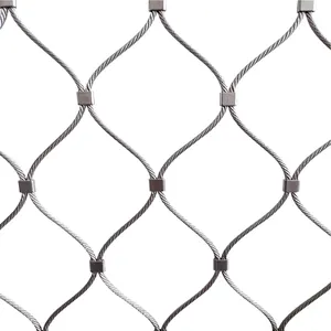 Maille métallique flexible Maille de clôture en câble métallique en acier inoxydable Maille de câble métallique flexible