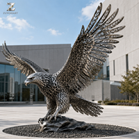 Sculpture de léopard creuse en acier inoxydable, artisanat métallique découpé au laser, statue animale durable pour la décoration de paysages d'hôtels, villas et jardins