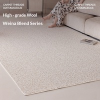 New Zealand Polyester Machine-woven Foldable Rug Minimalist Solid Color Italian-inspired Upscale Elegance Modern Light-luxury