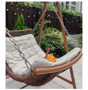Chaise à bascule en rotin pour balcon, patio, jardin, idéale pour la sieste, style nid d'oiseau - Product Image 5
