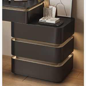 Table <span class=keywords><strong>de</strong></span> toilette intégrée multifonctionnelle <span class=keywords><strong>de</strong></span> luxe noire moderne pour chambre à coucher, en bois massif avec tiroirs, idéale pour hôtel et salle <span class=keywords><strong>de</strong></span> bain - Product Image 5