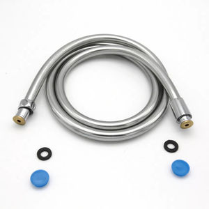 Manguera de Ducha de PVC Plateada de Diseño Flexible, Resistente a la Alta Presión, Antideslizante, Manguera de Repuesto para Baño - Product Image 2