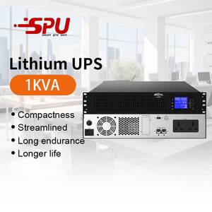 Bộ nguồn UPS pin Lithium gắn rack 1kva/1kw sóng sin thuần 110V/220V màn hình LCD Online LiFePO4 UPS cho máy chủ - Product Image 2
