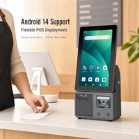 Caisse enregistreuse Android, terminal de point de vente tout-en-un 15,6 pouces, écran tactile, système de point de vente, machine de point de vente pour restaurant