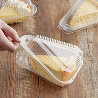 Boîte de transport triangulaire transparente en plastique de qualité alimentaire pour pâtisseries et fromages
