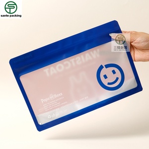 Korean Style Luxury Eco-friendly Kraft Paper Zip Bag Stand Pouch <b>Waterproof</b> Reusable Customizable Children's Clothing Packaging - Product Image 3