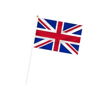ธงมือถือขนาดเล็กทำจากโพลีเอสเตอร์ขายส่ง ธงอังกฤษแบบโบกมือพร้อมด้ามพลาสติก - Product Image 3