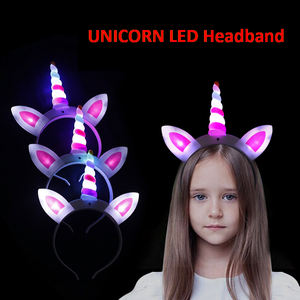 Nouveau bandeau <span class=keywords><strong>licorne</strong></span> LED RGB éco-responsable pour enfants et adultes, idéal pour les concerts, les fêtes et Halloween - Product Image 5