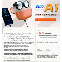 Occhiali Smart M02 Ultra AI con Traduzione, Custodia di Ricarica, Chat GPT, Registrazione Video 4K, Impermeabilità IP68, Memoria 32G, Connessione WiFi e Fotocamera